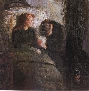 Edvard Munch The Children is ill painting